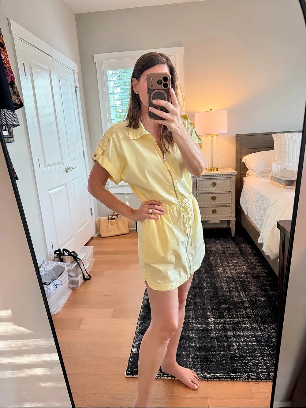 Pistola Yellow Short Sleeve dress Like New